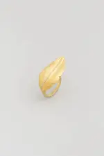 Tanrıça'nın Büyüsü 18 Ayar Sarı Altın Kaplama Gümüş Yüzük - Görsel 2